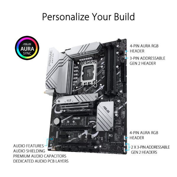 ASUS Prime Z790-P WiFi LGA 1700 (Intel 12th, 13th & 14th Gen) D4 Motherboard, Bundle with Intel Core i7-13700K 13th Gen Raptor Lake Upto 5.4GHz Processor (Renewed) - Image 5
