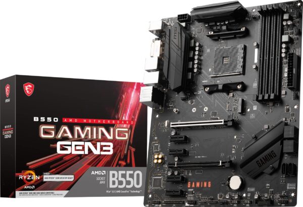 MSI B550 Gaming GEN3 Gaming Motherboard (AMD AM4, DDR4, PCIe 3.0, SATA 6Gb/s, M.2, USB 3.2 Gen 1, HDMI, ATX, AMD Ryzen 5000/4000 Series Processors) (Renewed)