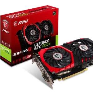 MSI Gaming GeForce GTX 1050 Ti 4GB GDRR5 128-bit HDCP Support DirectX 12 TORX 2.0 Fan Graphics Card (GTX 1050 TI Gaming X 4G) (Renewed)
