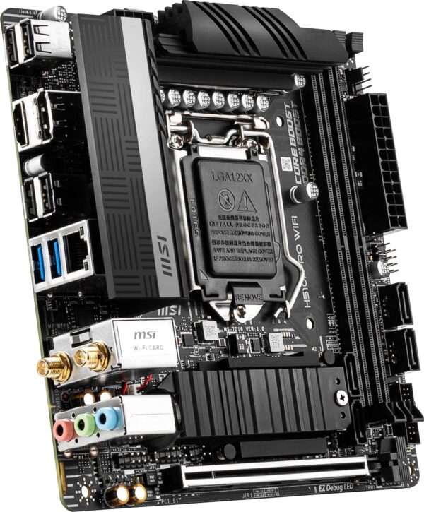 MSI H510I PRO WiFi ProSeries Motherboard (Mini-ITX, 11th/10th Gen Intel Core, LGA 1200 Socket, DDR4, PCIe 4, M.2 Slot, USB 3.2 Gen 2, 2.5G LAN, HDMI/DP, WiFi 6E) (Renewed) - Image 5