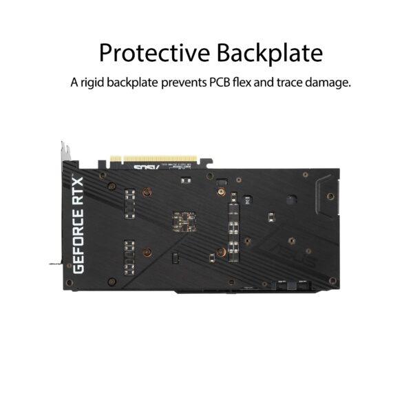 ASUS Dual NVIDIA GeForce RTX 3070 V2 OC Edition Gaming Graphics Card (PCIe 4.0, 8GB GDDR6 Memory, LHR, HDMI 2.1, DisplayPort 1.4a, Axial-tech Fan Design, Dual BIOS, Protective Backplate) (Renewed) - Image 7