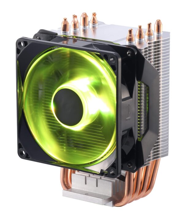 Amazon Basics Computer Cooling Fan with Cooler Master Technology, CPU Air Cooler, 4 Heat Pipes, RGB LED PWM, ‎4.02 X 3.28 X 4.96 Inch, Aluminum Fins - Image 7