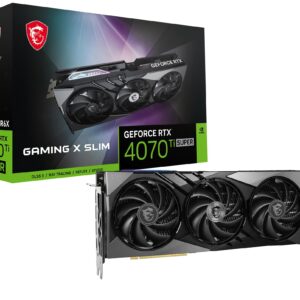 MSI Gaming RTX 4070 Ti Super 16G Gaming X Slim Graphics Card (NVIDIA RTX 4070 Ti Super, 256-Bit, Extreme Clock: 2685 MHz, 16GB GDRR6X 21 Gbps, HDMI/DP, Ada Lovelace Architecture)
