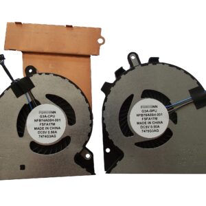 G3A-CPU G3A-GPU 929455-001 929456-001 Cooling Fans for HP Omen 15-ce 17-an Series Laptop