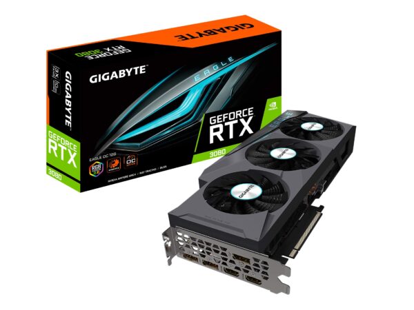 Gigabyte GeForce RTX 3080 EAGLE OC 10G Graphics Card, 3x Windforce Fans, 10GB 320-bit GDDR6X, GV-N3080EAGLE OC-10GD Video Card (Renewed)