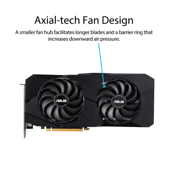 ASUS DUAL AMD Radeon RX 5700 XT EVO OC Edition Gaming Graphics Card (PCIe 4.0, 8GB GDDR6 memory, HDMI, DisplayPort, 1440p, Axial-tech Fan Design, metal backplate) (DUAL-RX5700XT-O (Renewed) - Image 2