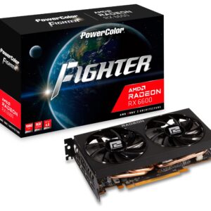 PowerColor Fighter AMD Radeon RX 6600 Graphics Card with 8GB GDDR6 Memory (Renewed)