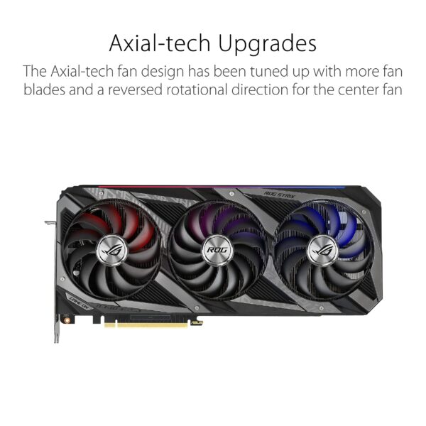 ASUS ROG Strix NVIDIA GeForce RTX 3080 Ti OC Edition Gaming Graphics Card (PCIe 4.0, 12GB GDDR6X, HDMI 2.1, DisplayPort 1.4a, Axial-tech Fan , 2.9-Slot, Super Alloy Power II, GPU Tweak II) (Renewed) - Image 3