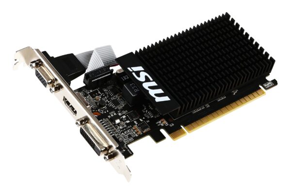 MSI Gaming GeForce GT 710 1GB GDRR3 64-bit HDCP Support DirectX 12 OpenGL 4.5 Heat Sink Low Profile Graphics Card (GT 710 1GD3H LP) (Renewed) - Image 2