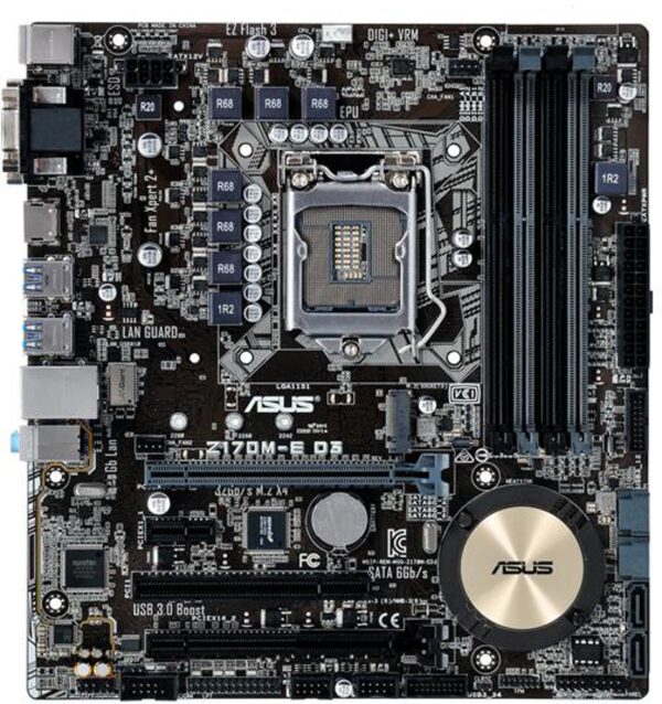 Asustek Computer Z170m-e D3 S1151 Z170 Matx Snd+gln+u3+m2 sata, Black (Renewed) - Image 2