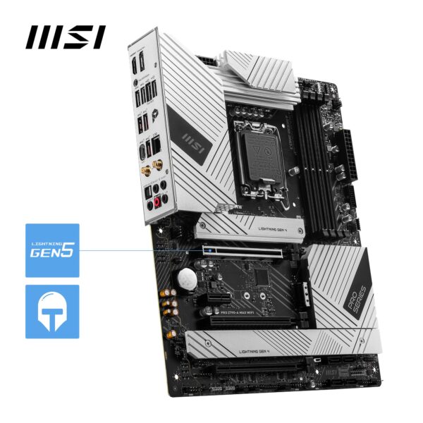 MSI PRO Z790-A MAX WiFi ProSeries Motherboard (Supports 12th/13th/14th Gen Intel Processors, LGA 1700, DDR5, PCIe 5.0, M.2, 2.5Gbps LAN, USB 3.2 Gen2, Wi-Fi 7, ATX) (Renewed) - Image 5