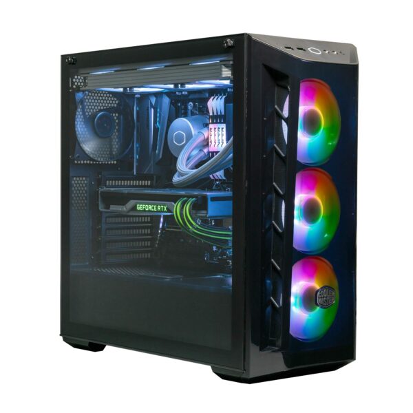 Cooler Master MasterBox MB520 ARGB - ATX PC Case with Tinted Front Panel, 3 x 120mm Pre-Installed Fans, Glass Side Panel, Flexible Air Flow Configurations - ARGB - Image 2
