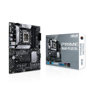 ASUS Prime B660-PLUS D4 LGA 1700(Intel 12th Gen) ATX Motherboard(PCIe 4.0, DDR4,3xM.2 Slots, 2.5Gb LAN, Rear USB 3.2 Gen 2x2 Type-C, Front USB 3.2 Gen 1 Type-C, Thunderbolt 4 Header Support) (Renewed)