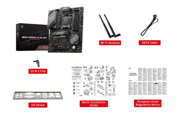 MSI B650 Gaming Plus WiFi Gaming Motherboard (AMD AM5, ATX, DDR5, PCIe 4.0, M.2, SATA 6Gb/s, USB 3.2 Gen 2, HDMI/DP, Wi-Fi 6E, Bluetooth 5.3, AMD Ryzen 7000 Series Desktop Processors) (Renewed) - Image 7