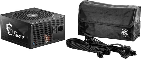MSI MPG Series Power Supply (PSU): 850 Watt, Full Modular, 80 PLUS Gold Certified, 10 Year Warranty, A850GF (Renewed) - Image 8
