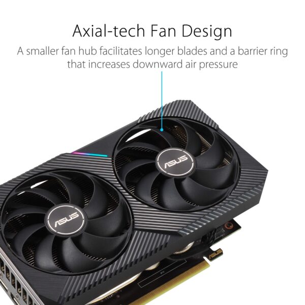 Asus Dual GeForce RTX™ 3060 OC Edition 8GB GDDR6 (PCIe 4.0, 8GB GDDR6, HDMI 2.1, DisplayPort 1.4a) (Renewed) - Image 2