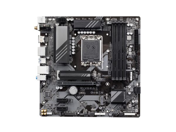 GIGABYTE B760M DS3H AX (LGA 1700/ Intel/ B760/ M-ATX/ DDR5/ 2* M.2/ PCIe 4.0/ USB 3.2 Gen 2 Type-C/WiFi 6E/ 2.5GbE LAN/Q-Flash Plus/PCIe EZ-Latch/Motherboard) (Renewed) - Image 2