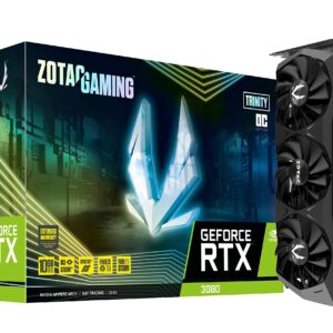 ZOTAC Gaming GeForce RTX™ 3080 Trinity OC LHR 10GB GDDR6X 320-bit 19 Gbps PCIE 4.0 Gaming Graphics Card, IceStorm 2.0 Advanced Cooling, Spectra 2.0 RGB Lighting, ZT-A30800J-10PLHR (Renewed)