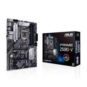 ASUS Prime Z590-V LGA 1200 (Intel 11th/10th Gen) ATX Motherboard (PCIe 4.0, 8+1 Power Stages, 3X M.2, 1Gb LAN,SPI-TPM Header, Thunderbolt 4 Support, Aura Sync RGB) (Renewed)