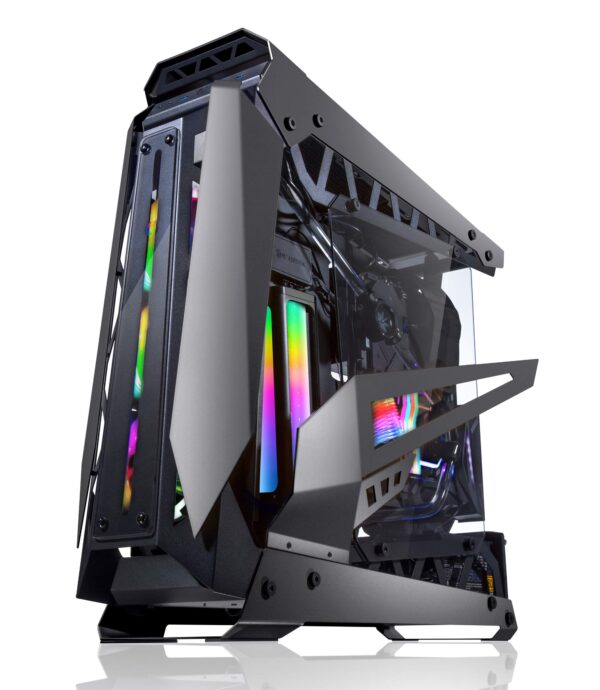 RAIJINTEK NYX PRO Titan Open Frame Alu. PC Case, Tempered Glass, Flip Open Top & Front Panel, max. 496mm VGA Card, max. 2.5 SSD×4, max. 12025 Fanx6, PCI Express Gen3 Riser Card (0R20B00182) - Image 7