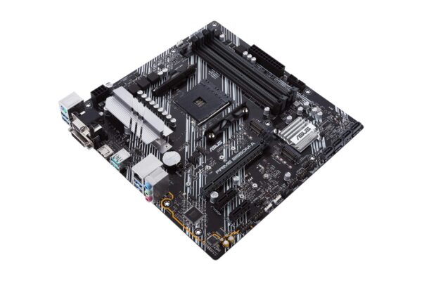 ASUS Prime B550M-A/CSM AMD AM4 (3rd Gen Ryzen microATX Commercial Motherboard (PCIe 4.0, ECC Memory, 1Gb LAN, HDMI 2.1/D-Sub, 4K@60HZ, TPM, ASUS Control Center Express) (Renewed) - Image 3