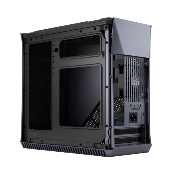 Fractal Design Era ITX Titanium Gray – Walnut Top Panel – Mini-ITX Computer Case – Small Form Factor – Water-Cooling Ready – USB Type-C - Aluminium - Image 7