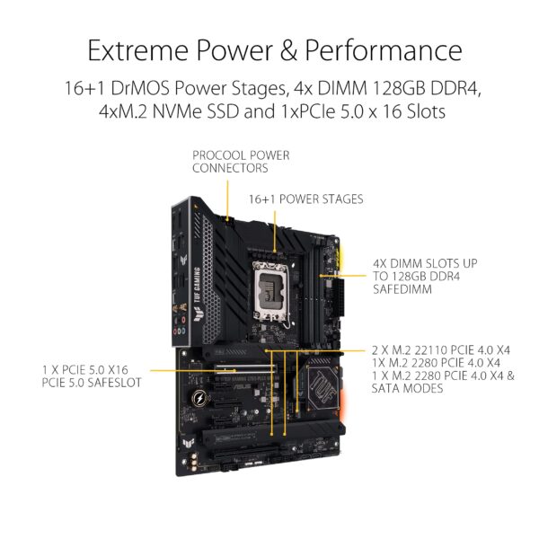 ASUS TUF GAMING Z790-PLUS WIFI D4 Intel Z790 LGA 1700 ATX (Renewed) - Image 2