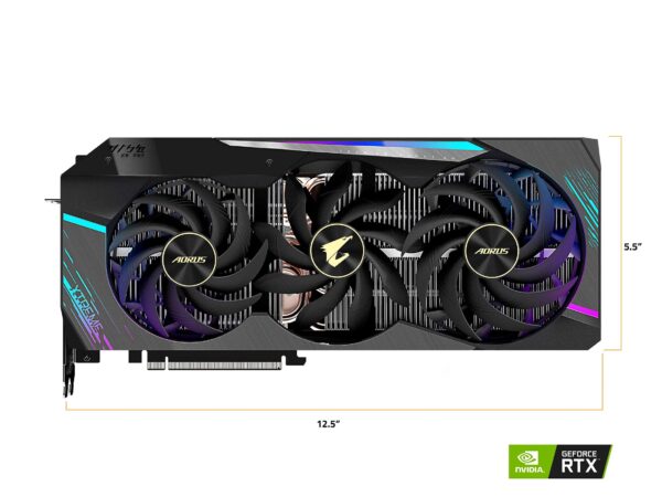 GIGABYTE AORUS GeForce RTX 3090 Xtreme 24G Graphics Card, Max Covered Cooling, 24GB 384-bit GDDR6X, GV-N3090AORUS X-24GD Video Card (Renewed) - Image 7