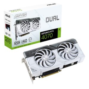 ASUS Geforce RTX 4070 Super OC 12GB White Graphic Card DUAL-RTX4070S-O12G-WHITE