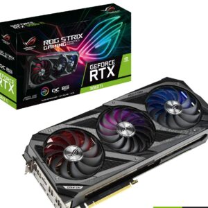 ASUS ROG STRIX NVIDIA GeForce RTX 3060 Ti OC Edition Gaming Graphics Card PCIe 4.0, 8GB GDDR6, HDMI 2.1, DisplayPort 1.4a, Axial-Tech Fan Design, 2.9-Slot, Super Alloy Power II, GPU Tweak II (Renewed)