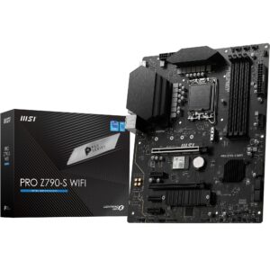 MSI PRO Z790-S WiFi ProSeries Motherboard (Supports 12th/13th Gen Intel Processors, LGA 1700, DDR5, PCIe 5.0, M.2, 2.5Gbps LAN, USB 3.2 Gen2, Wi-Fi 6E, ATX) (Renewed)