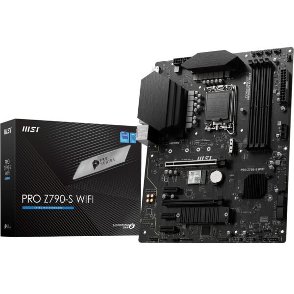 MSI PRO Z790-S WiFi ProSeries Motherboard (Supports 12th/13th Gen Intel Processors, LGA 1700, DDR5, PCIe 5.0, M.2, 2.5Gbps LAN, USB 3.2 Gen2, Wi-Fi 6E, ATX) (Renewed)