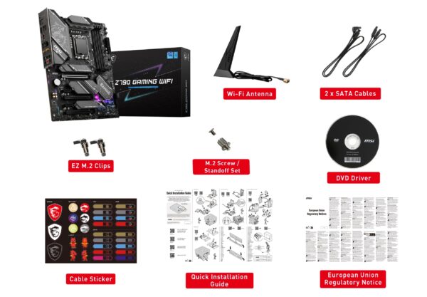 MSI Z790 GAMING PLUS WIFI-AMZ Gaming Motherboard (Support 14th/13th/12th Gen Intel Processors, LGA 1700, DDR5, PCIe 5.0, M.2 Slots, 2.5Gbps LAN, USB 3.2 Gen2, Wi-Fi 6E, Bluetooth 5.3, ATX) (Renewed) - Image 4