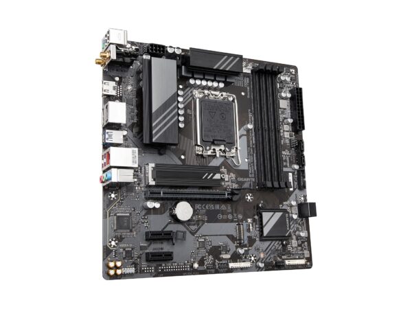 GIGABYTE B760M DS3H AX (LGA 1700/ Intel/ B760/ M-ATX/ DDR5/ 2* M.2/ PCIe 4.0/ USB 3.2 Gen 2 Type-C/WiFi 6E/ 2.5GbE LAN/Q-Flash Plus/PCIe EZ-Latch/Motherboard) (Renewed) - Image 3