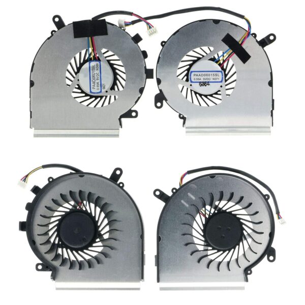 Todiys CPU + GPU Fan 4-Pin for MSI GL62VR 7RF 7RFX GL62MVR 7RFX Series GL62VR 7RFX-1008US GL62MVR 7RFX-1044US 7RFX-1057MY 7RFX-1240FR 7RFX-1257RU 7RFX-1261TH 7RFX-1269UK PAAD06015SL N366 N371 N403