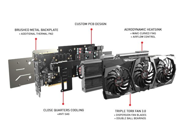 MSI Gaming GeForce RTX 2080 8GB GDRR6 256-bit VR Ready Graphics Card (RTX 2080 Gaming X Trio) (Renewed) - Image 6
