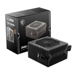MSI MAG A650BN Gaming Power Supply - 80 Plus Bronze Certified 650W - Compact Size - ATX PSU (Renewed) (Renewed)