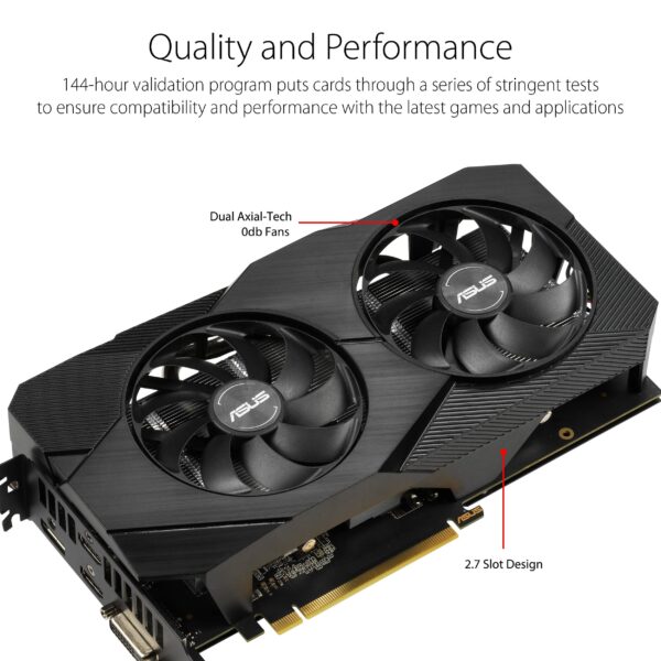 ASUS GeForce GTX 1660 Super Overclocked 6GB Dual-Fan Evo Edition VR Ready HDMI DisplayPort DVI Graphics Card (DUAL-GTX1660S-O6G-EVO) (Renewed) - Image 3