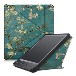 Kobo Libra H2O Flip Cover, Heavy Duty Folding Hard Kid Proof Cover PU Ultra Slim Smart Case with Auto Wake Up/Sleep Protection Shell Shockproof for Kobo Libra H2O 7.0 2019 Tablet PC (Apricot)
