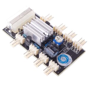 SMAKN PC FAN HUB temperature-controlled supports 8 Ports 12V 3pin Fan Cable