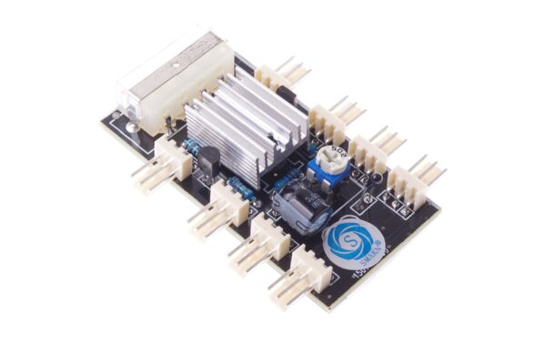 SMAKN PC FAN HUB temperature-controlled supports 8 Ports 12V 3pin Fan Cable