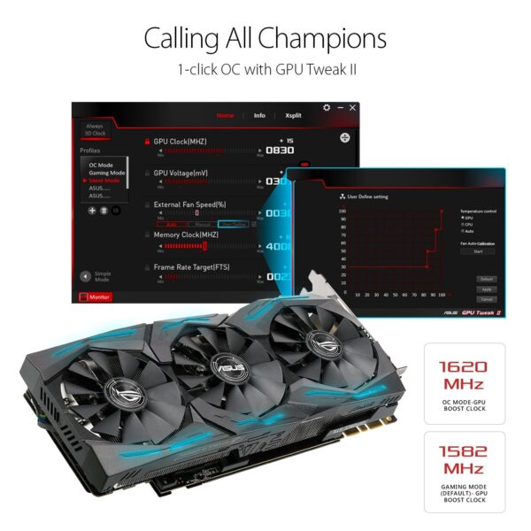 ASUS ROG STRIX GeForce GTX 1080 TI 11GB VR Ready 5K HD Gaming Graphics Card (ROG-STRIX-GTX1080TI-11G-GAMING) (Renewed) - Image 3
