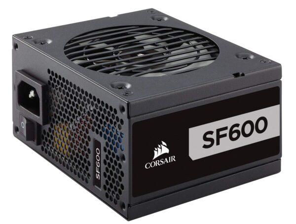 Corsair SF Series, SF600, 600 Watt, SFX, 80+ Platinum Certified, Fully Modular Power Supply (Renewed) - Image 2
