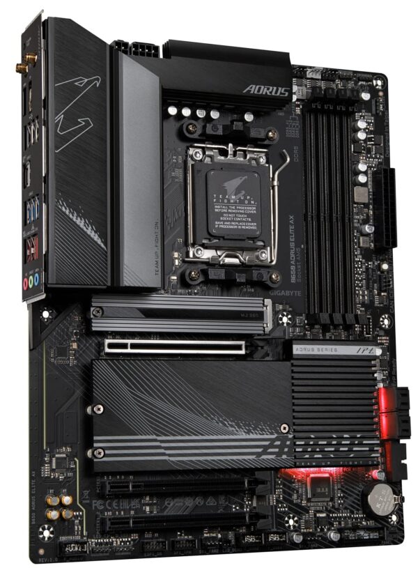 GIGABYTE B650 AORUS Elite AX (AM5/ LGA 1718/ AMD B650/ ATX/ 5-Year Warranty/ DDR5/ M.2/ PCIe 5.0/ USB 3.2 Gen2X2 Type-C/WiFi 6E/ 2.5GbE LAN/Q-Flash Plus/EZ-Latch/Gaming Motherboard) (Renewed) - Image 3