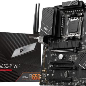 MSI PRO B650-P WiFi ProSeries Motherboard (AMD AM5, ATX, DDR5, PCIe 4.0, M.2, SATA 6Gb/s, USB 3.2 Gen 2, HDMI/DP, Wi-Fi 6E, AMD Ryzen 7000 Series Desktop Processors) (Renewed)