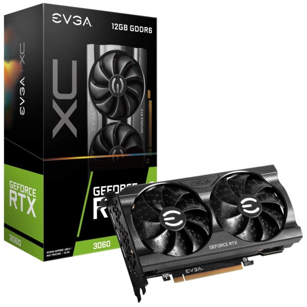 EVGA GeForce RTX 3060 XC Gaming, 12G-P5-3657-KR, 12GB GDDR6, Dual-Fan, Metal Backplate (Renewed)