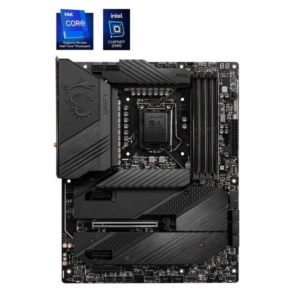 MSI MEG Z590 Unify Gaming Motherboard (ATX, 11th/10th Gen Intel Core, LGA 1200 Socket, DDR4, PCIe 4, SLI/CFX, M.2 Slots, Wi-Fi 6E) (Renewed) - Image 2