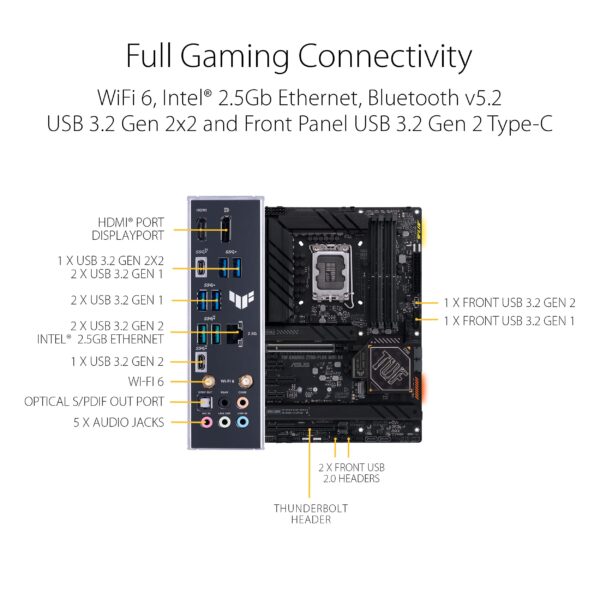 ASUS TUF GAMING Z790-PLUS WIFI D4 Intel Z790 LGA 1700 ATX (Renewed) - Image 5