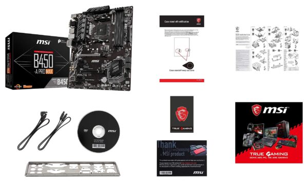 MSI B450M-A PRO MAX ProSeries Motherboard (ATX, 2ND and 3rd Gen, AM4, M.2, USB 3, DDR4, DVI HDMI, Crossfire) (Renewed) - Image 7