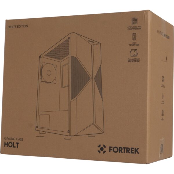 Holt Mid Tower RGB Gaming Cabinet White Fortrek - Image 10